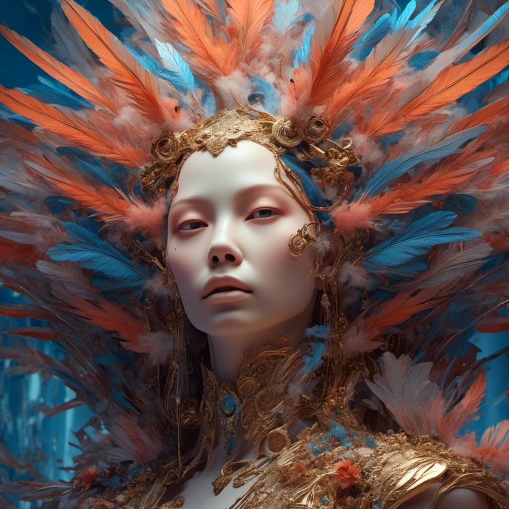 Hyperrealistic Dream of Angels in Sci-Fi Style