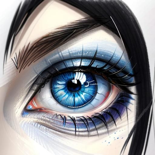 Deep blue eye