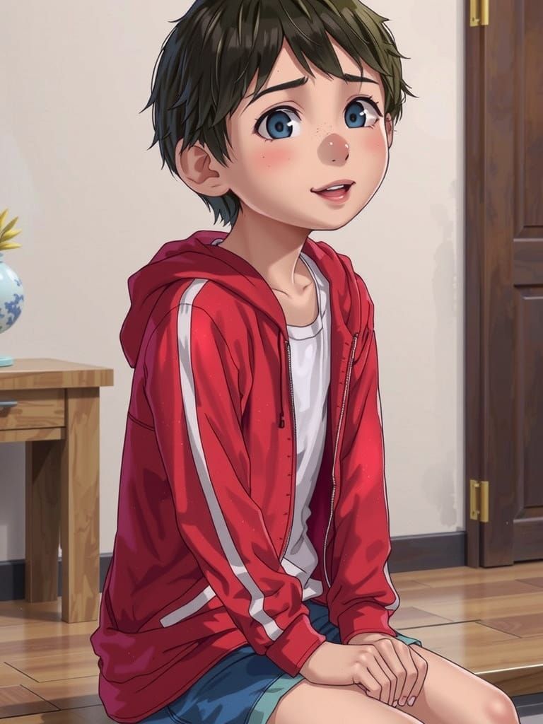 Anime-Inspired Miguel Character in Dynamic Pose