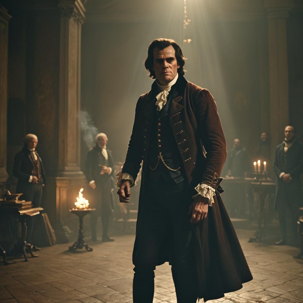 Jim Carrey as Robespierre in Film Noir Style