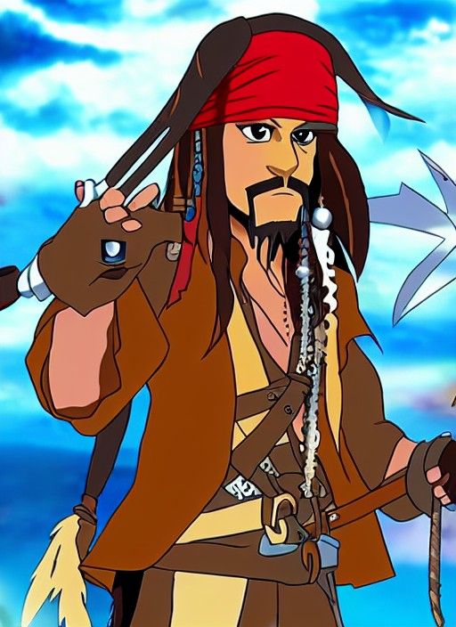 Jack Sparrow in Pokemon Anime Style