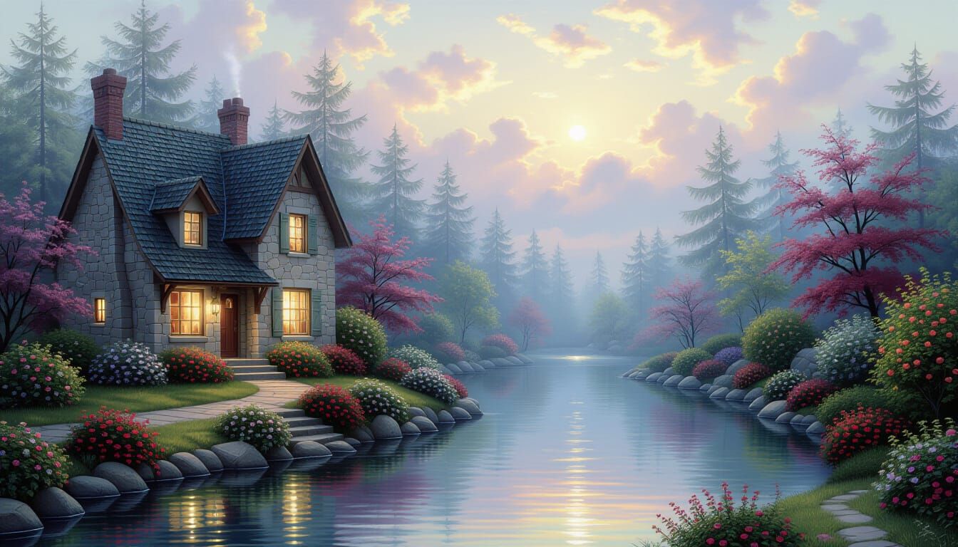 Ethereal Garden of Shadows in Fantasy Style