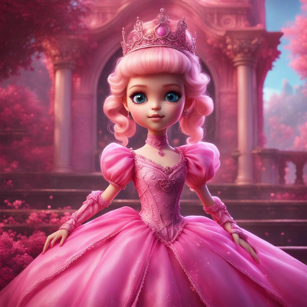 Pink Princess Boy: Detailed Fantasy Concept Art