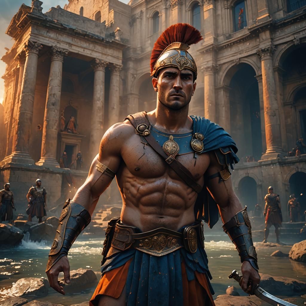 Heroic Roman Soldier in Fantasy Concept Art