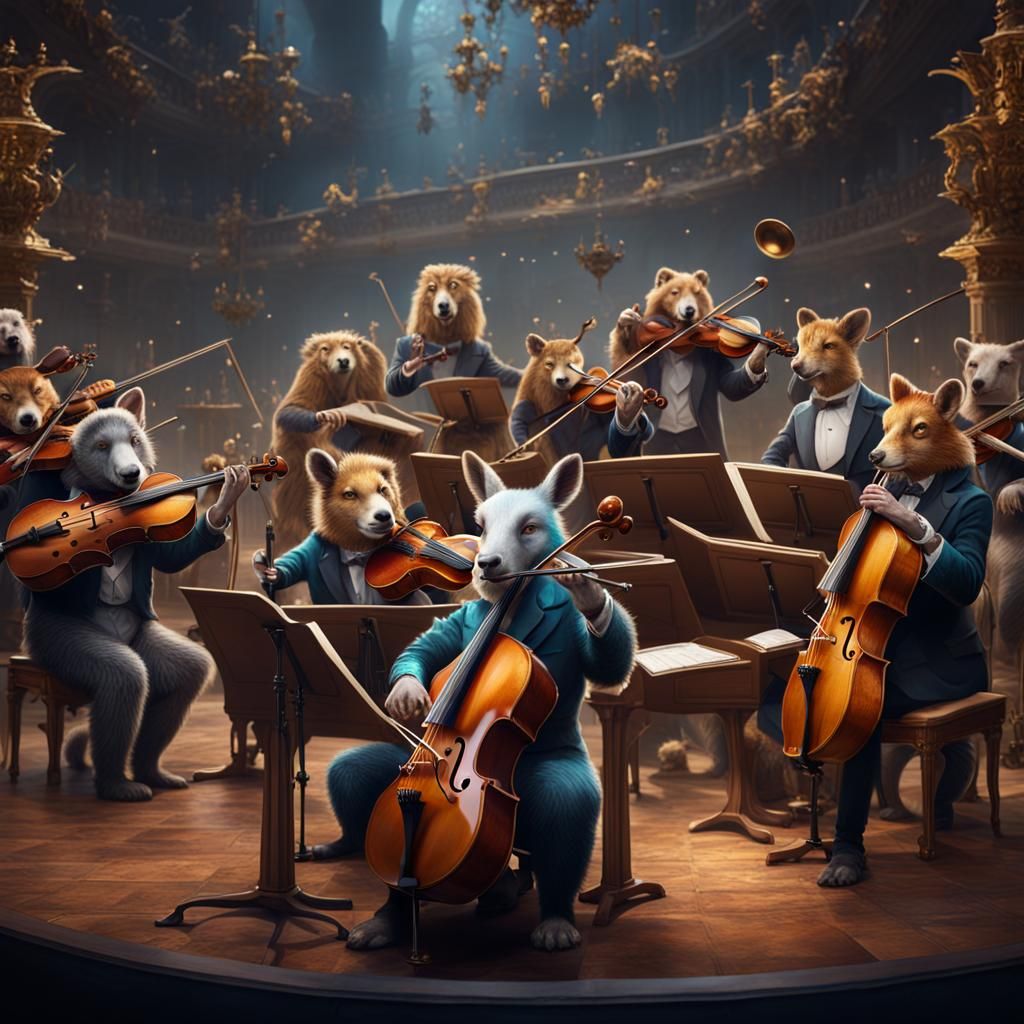 Animals Play in Fantastical Orchestra