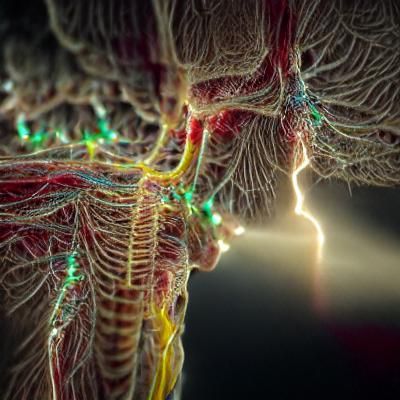 Human Nervous System as Lighting Network in 8K