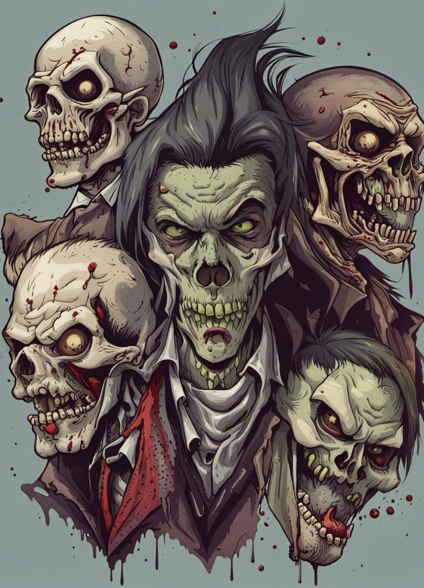 Classic Movie Monsters: Zombie, Vampire, Werewolf, Skeleton