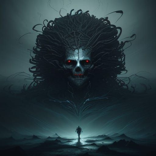 Ethereal Nightmare Figure in Twisted Cassette Tape Form