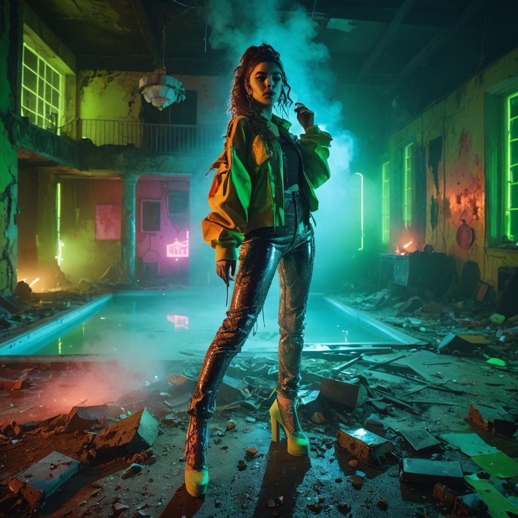 Charli XCX in Neon Haze: Indie Sleaze Fashion