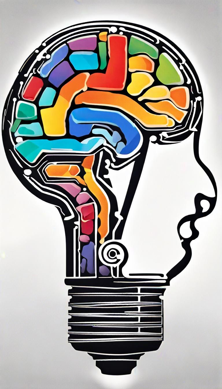 AI Human Collaboration: Abstract Psychedelic Logo Design