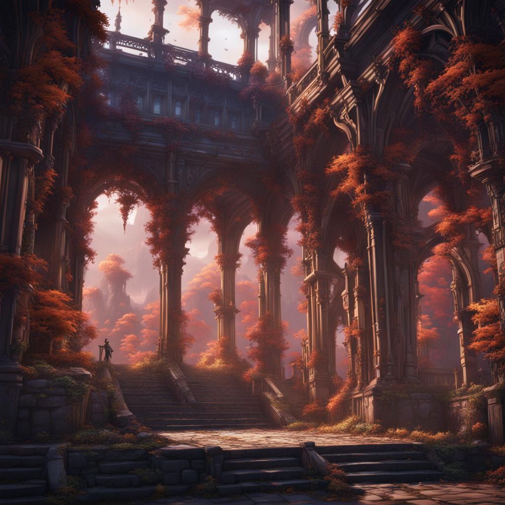 Fantastical Anime Concept Art in Deep Color