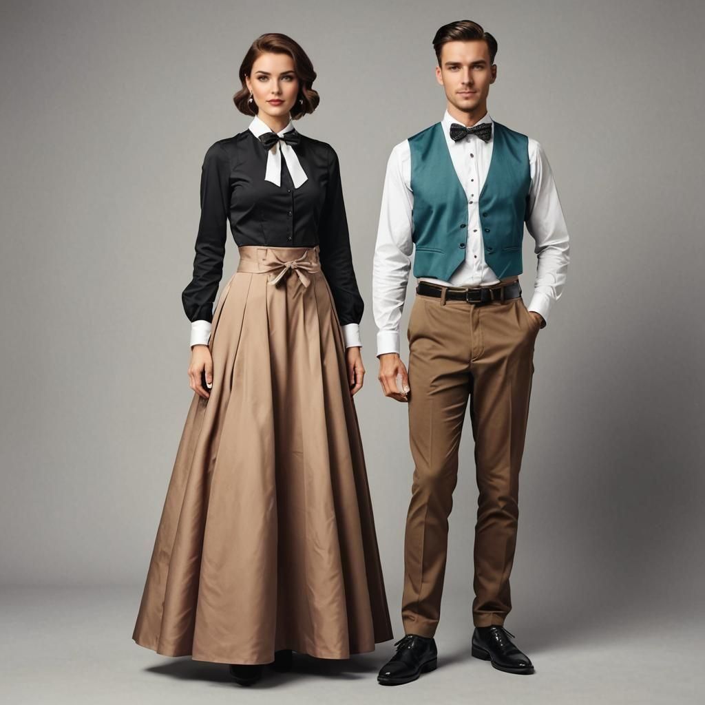 Ornate Couple in Colour Attire