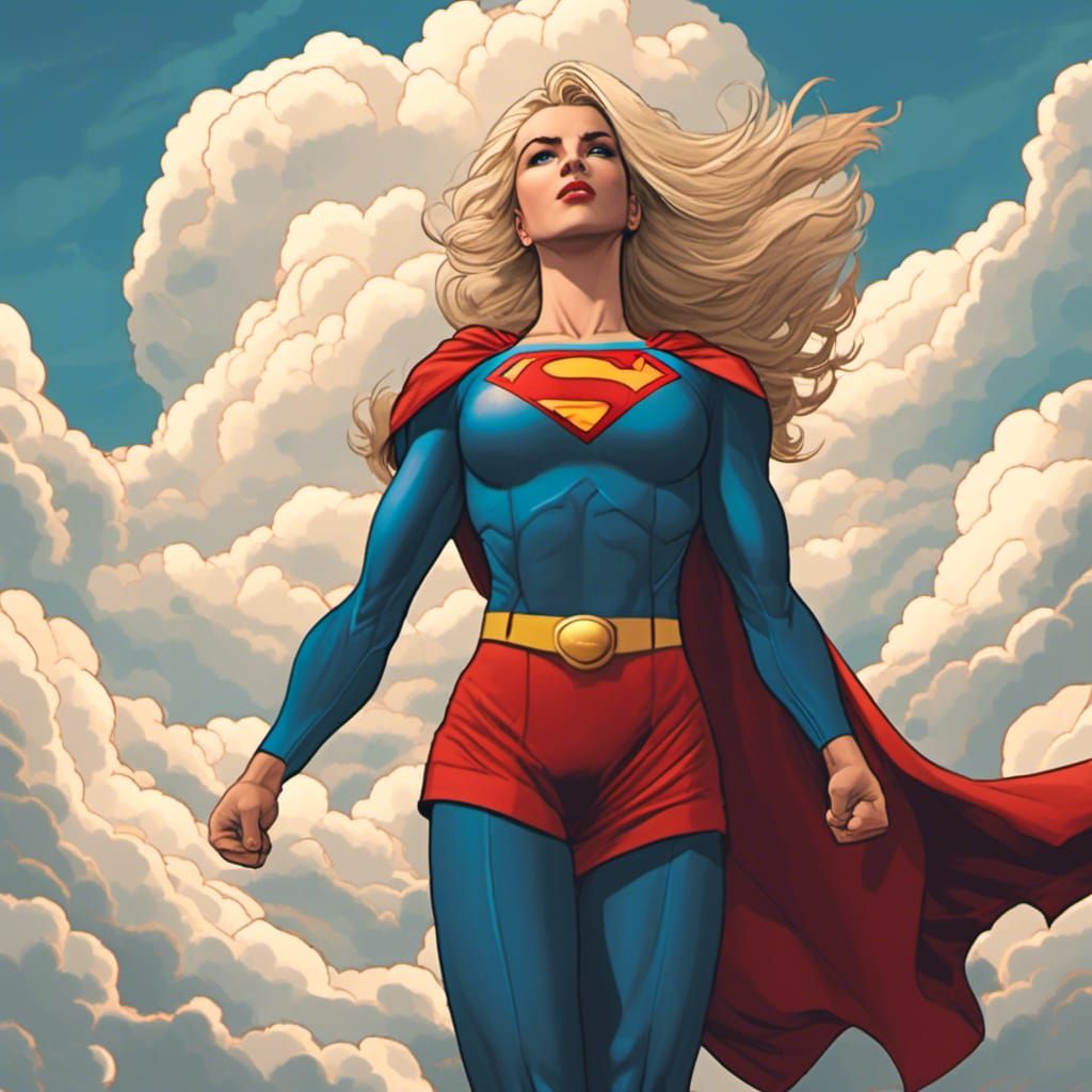 Woman as Superman, Vector Art by Artgerm