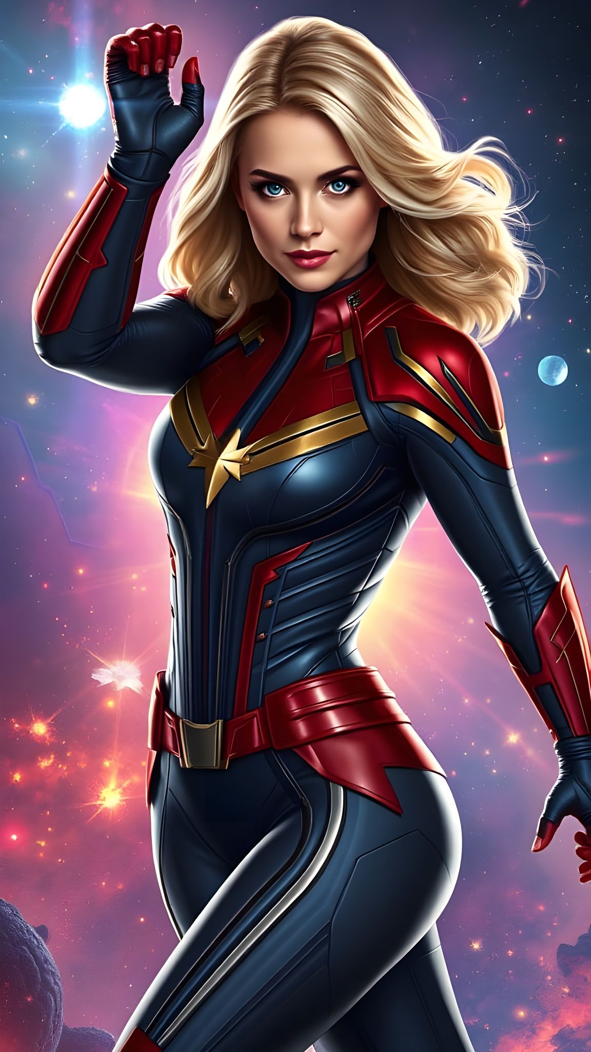 Captain Marvel Detailed Matte Painting in 8k