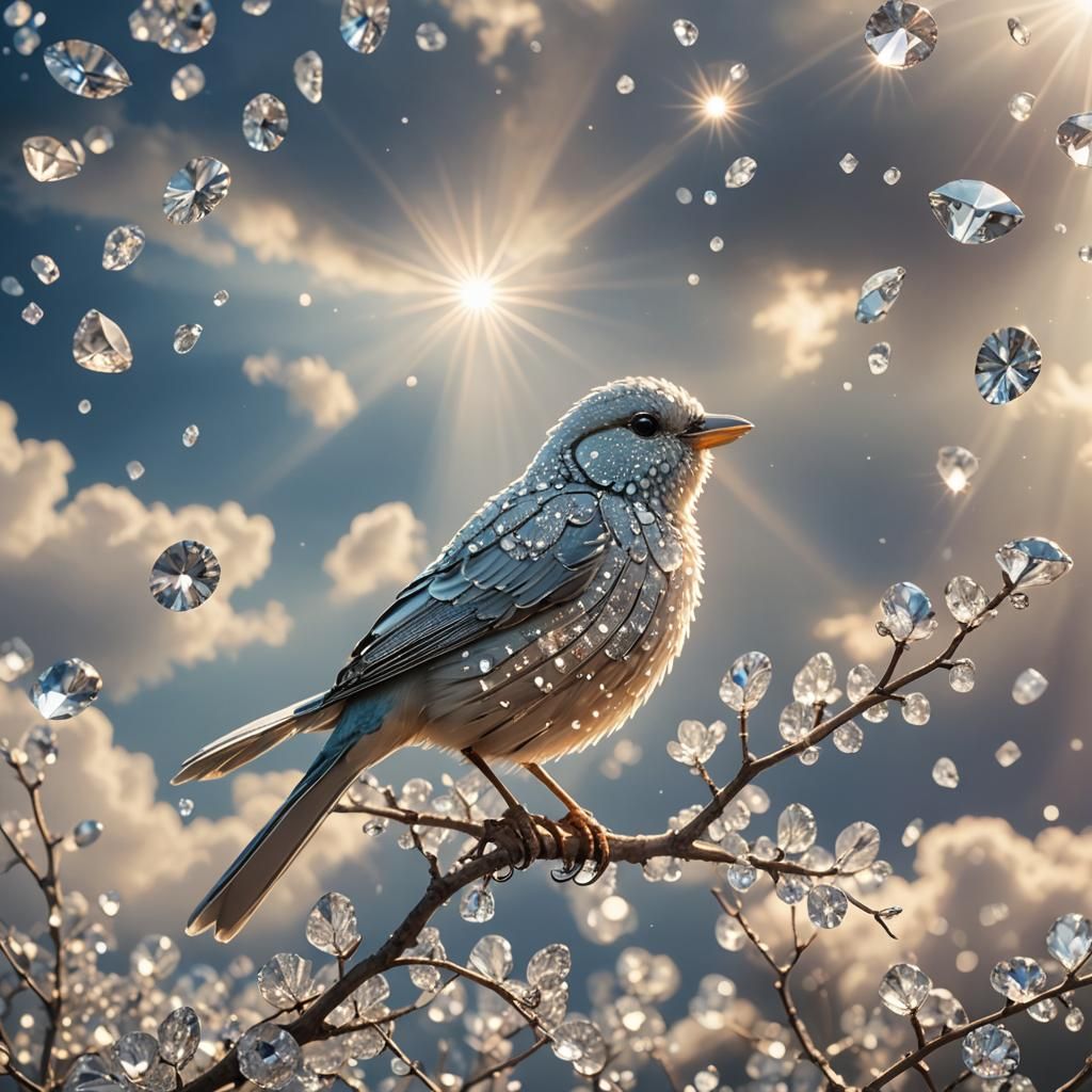 Diamond Bird in Divine Sunlight