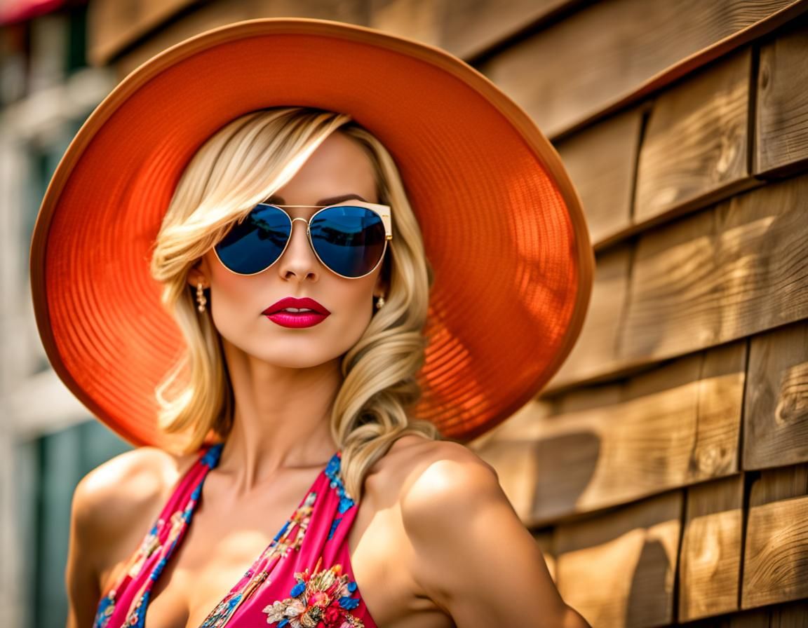 Sensuous Woman in Blue at Kentucky Derby
