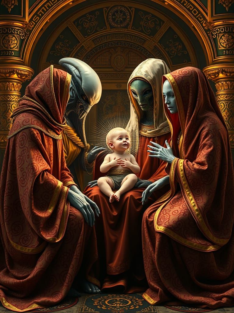 Otherworldly Holy Family with Saint Catherine of Alexandria ...