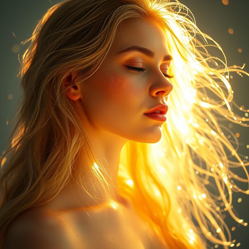 Radiant Crystal Woman in Hyperrealistic 8K
