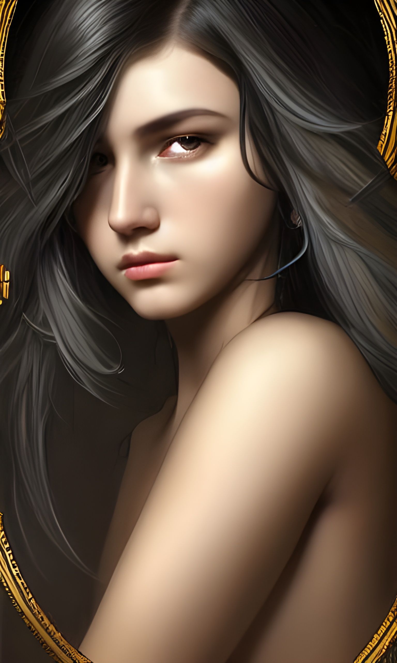 Angelic Woman Portrait in Hyperdetailed Digital Art