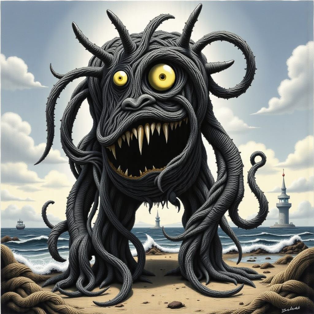 Yarn Monsters in Bumblebee Pixels Style