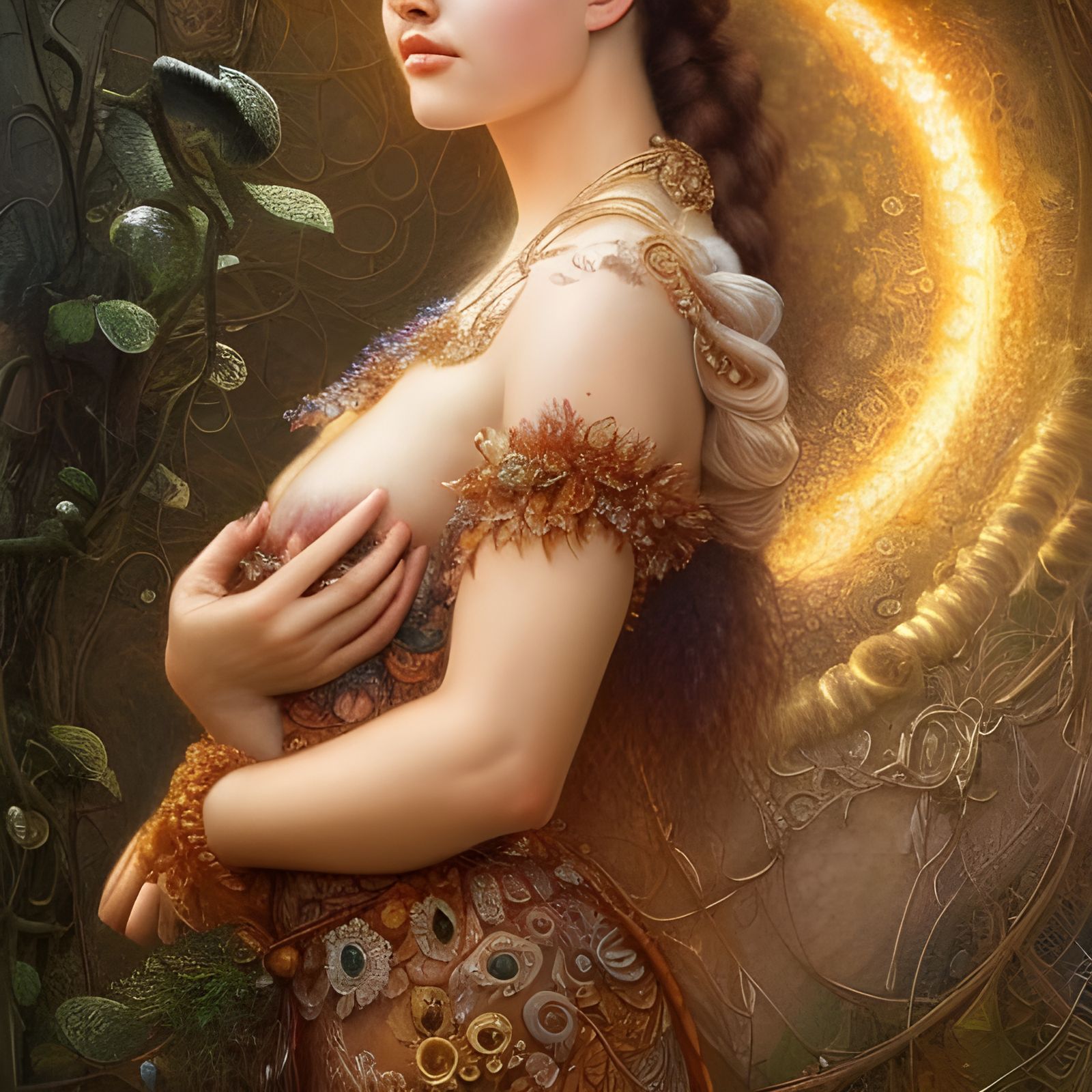 Hyper-Detailed Portrait of a Voluptuous Woman