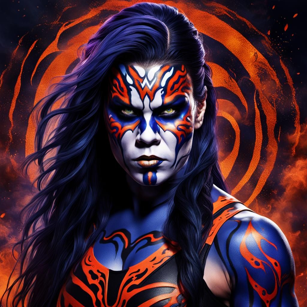 Chyna Portrait with Mystical Face Paint in Dark Fantasy