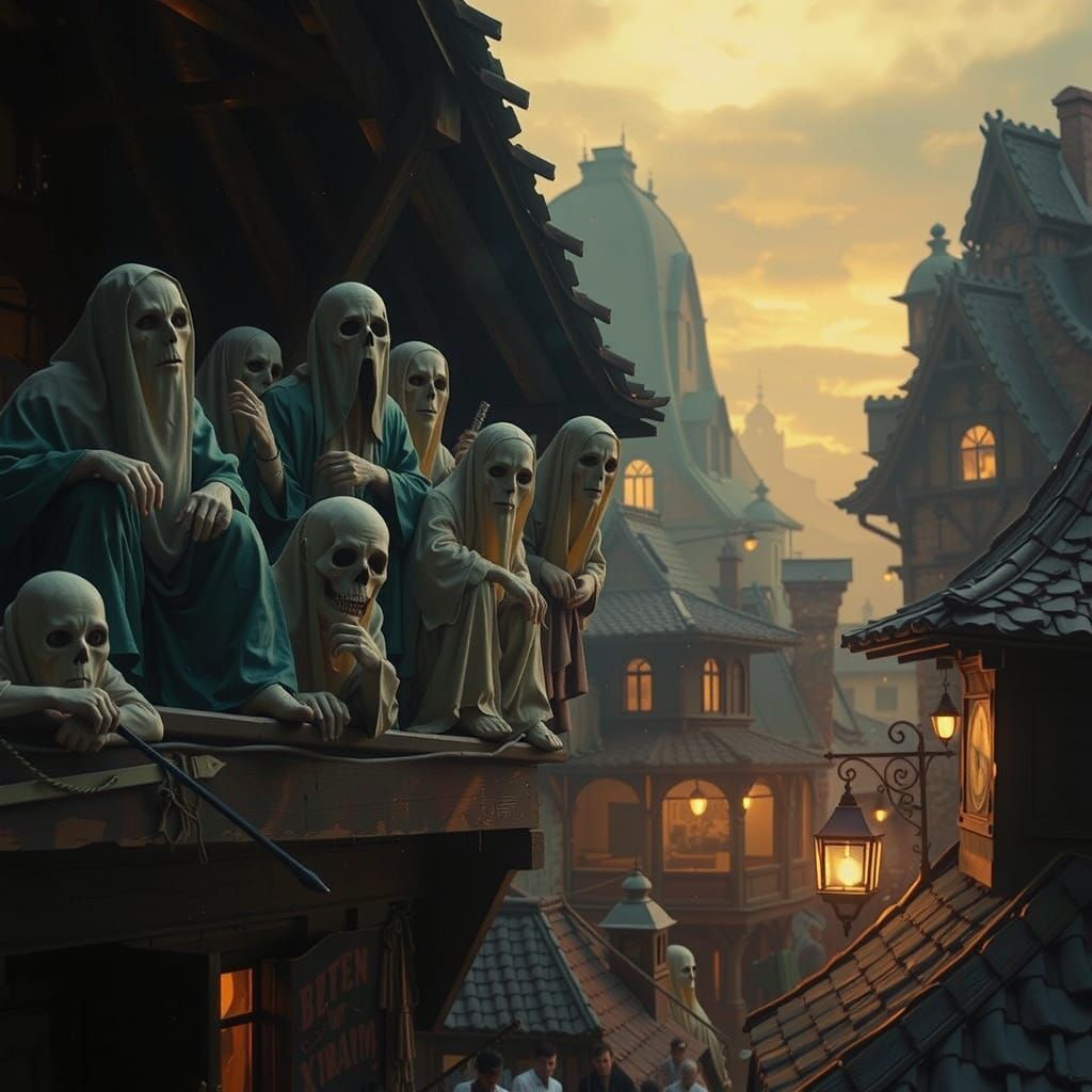 Ghosts on Tavern Roof Witness Epic Battle Below