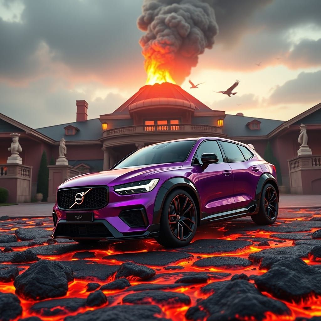 This is how safe a Volvo is it can drive on lava 🇸🇪