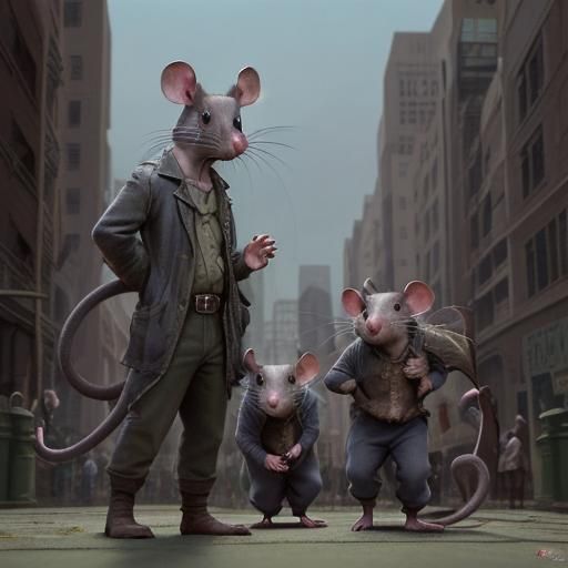 Rats. We're rats. We're the rats. We pray at night, We stalk at night. We're the rats. I'm the giant rat that makes all ...