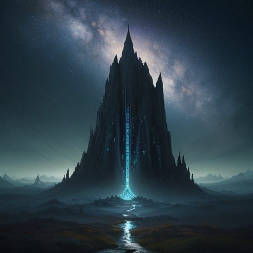 Regal Queen in Ethereal Pose on Crescent Moon