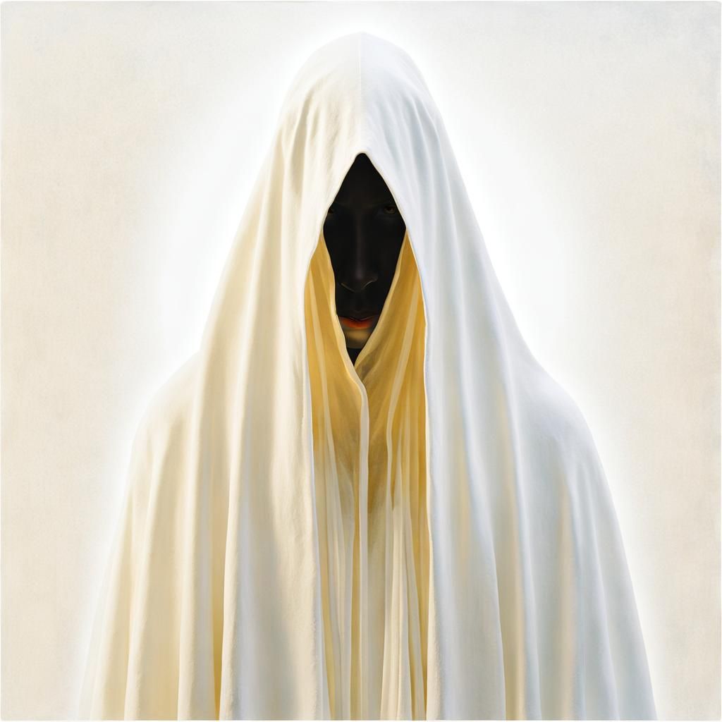 Minimalist Figure in Brilliant White Light