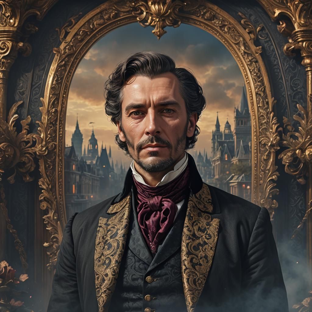 Elegant Gentleman in Ornate Victorian Splendor