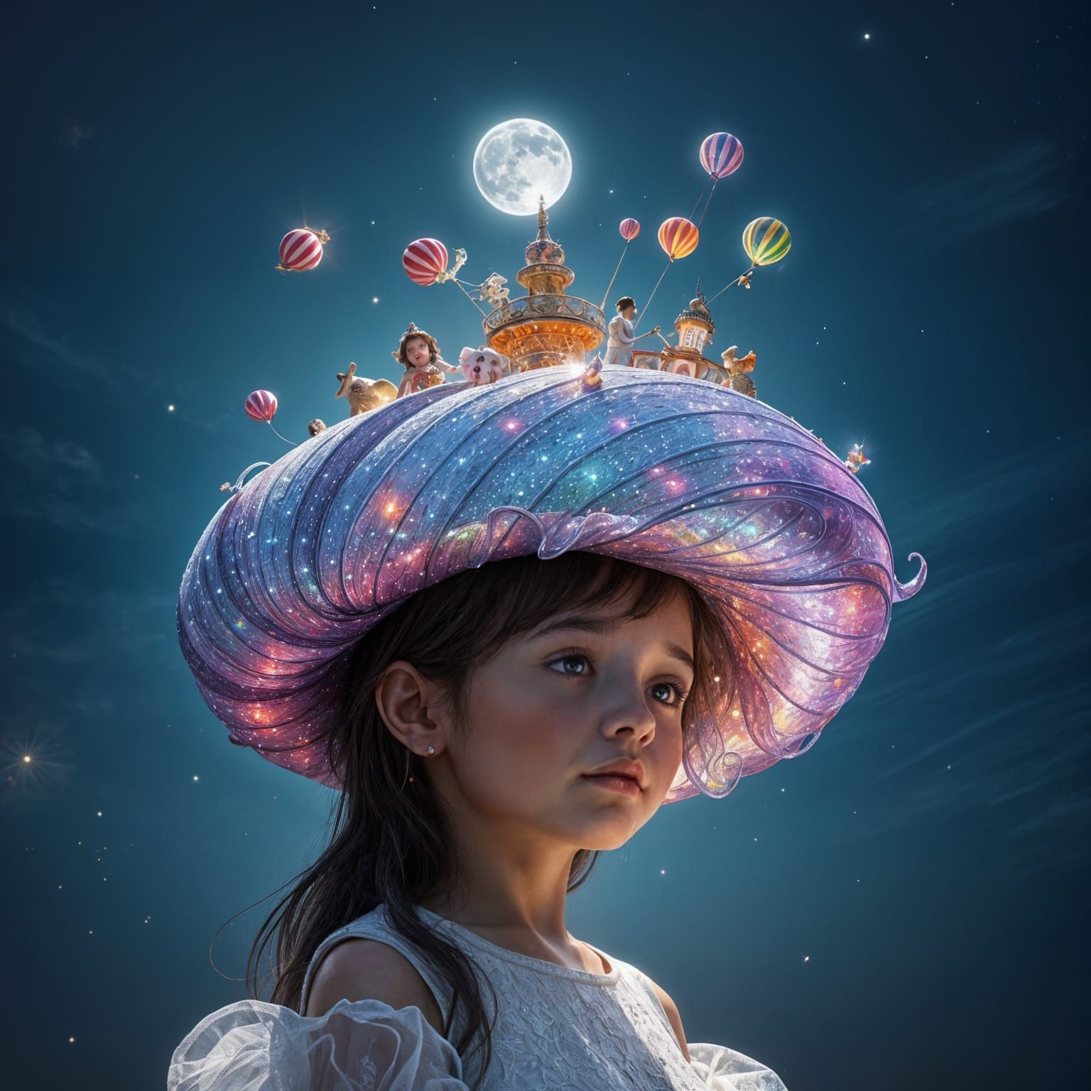 Girl with Magical Hat in Fantasy Concept Art