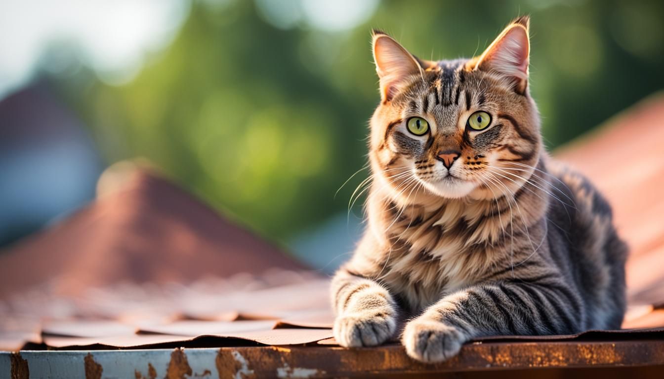 Cute Cat on Hot Roof: Professional Photography
