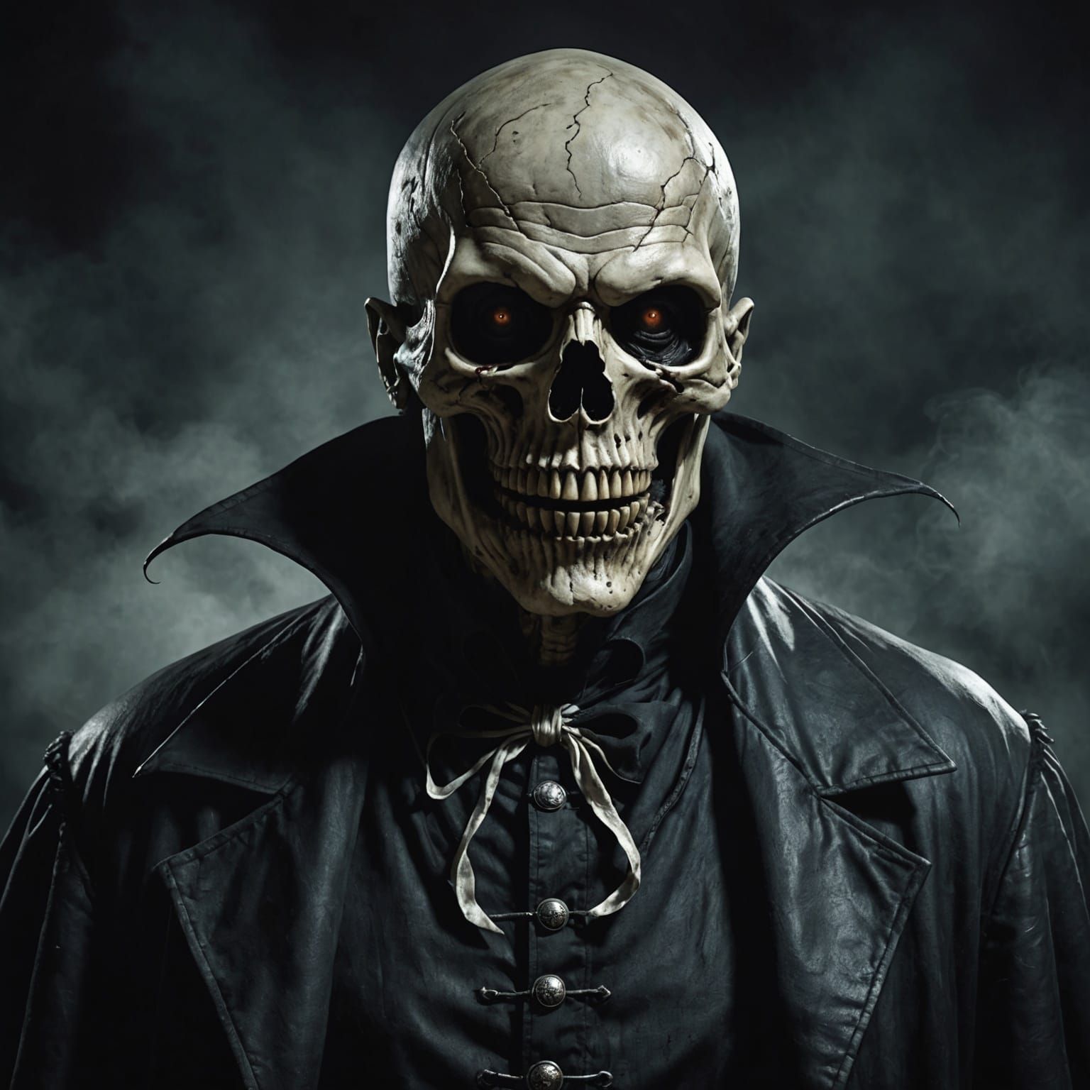 Hyper-Realistic Halloween Grim Reaper Illustration