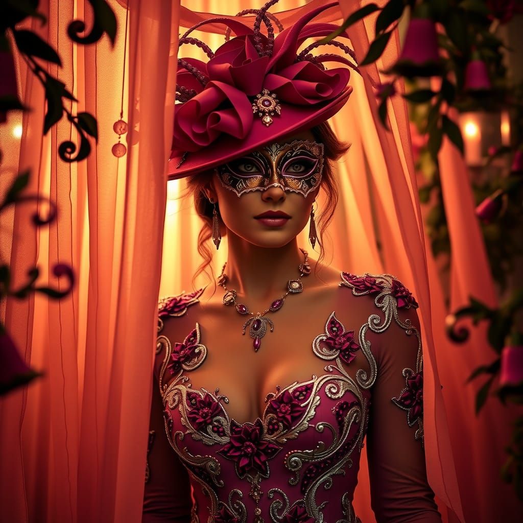 Elegant Masquerade Ball with Hidden Figures