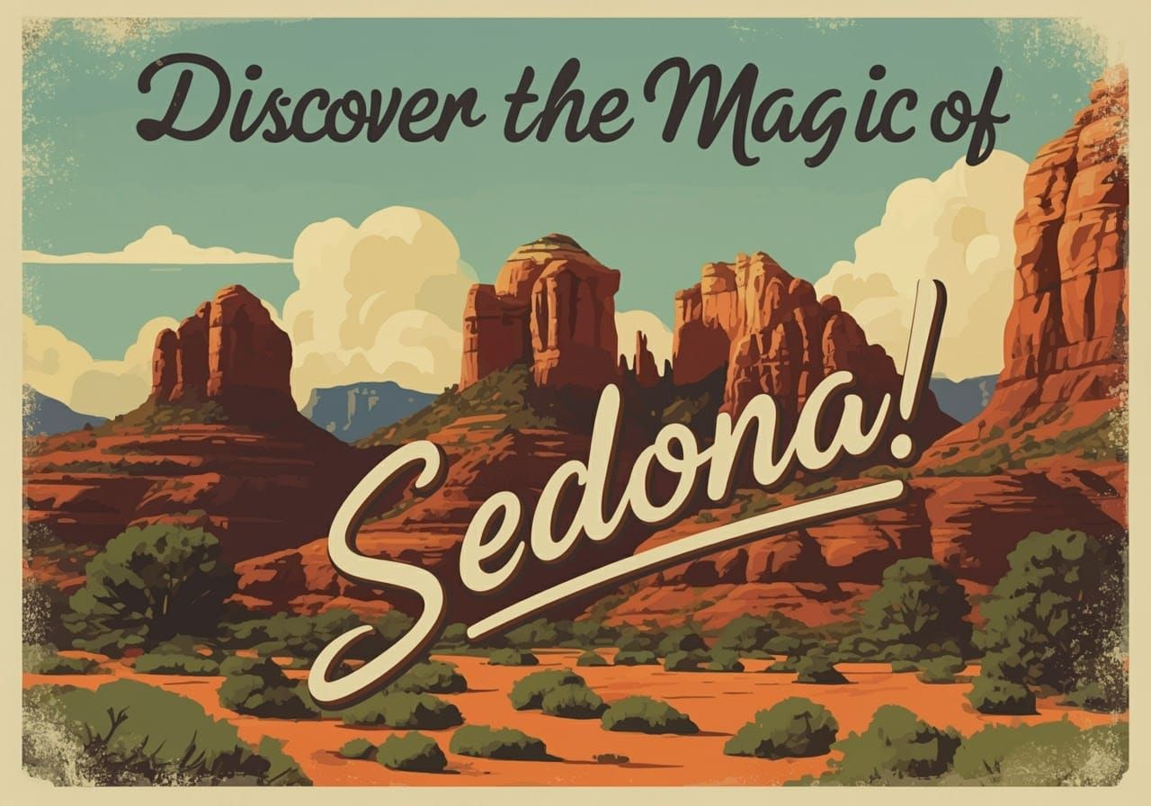 Vintage Travel Poster: Discover the Magic of Sedona