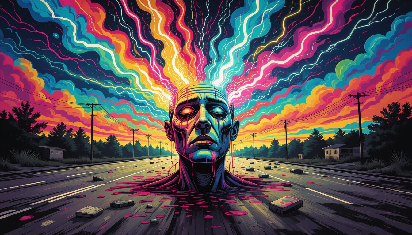 Surreal Electric Colors Bursting in Vibrant Artwork
