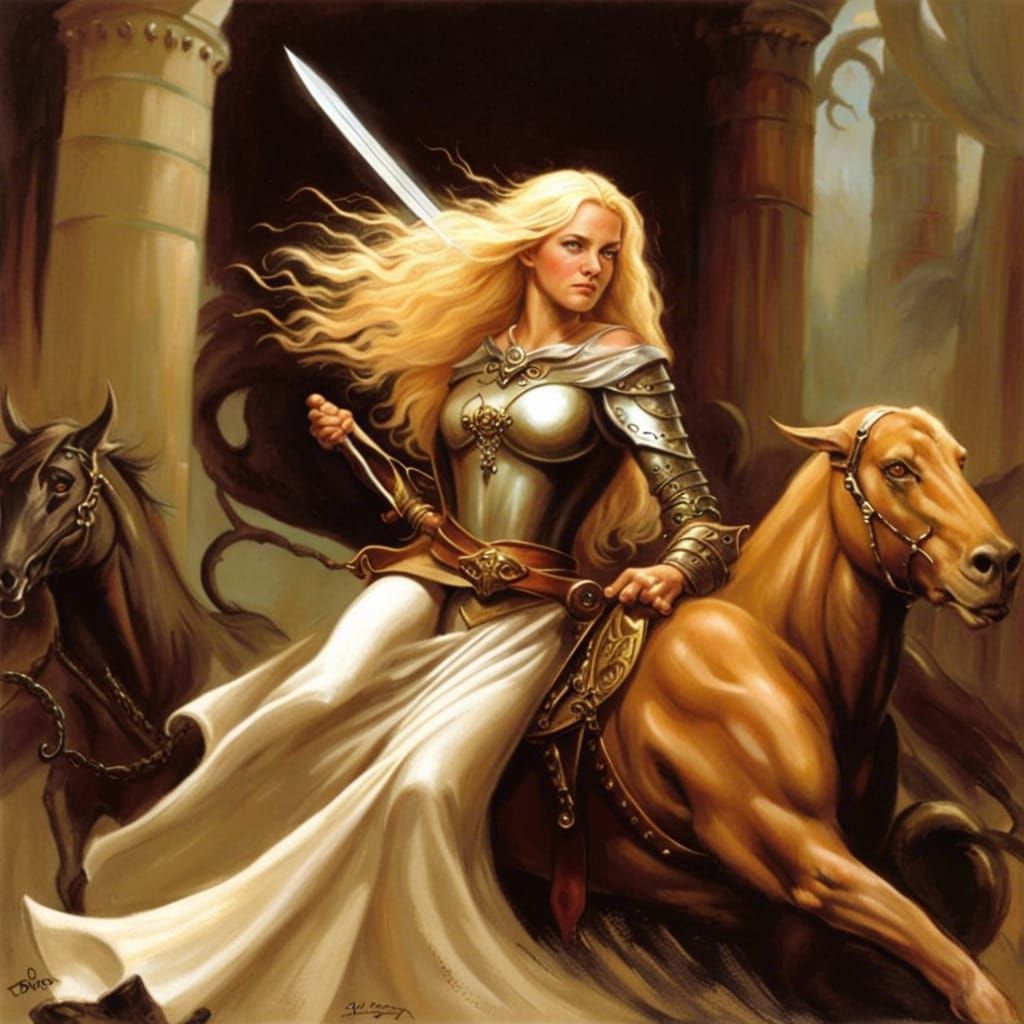 Eowyn as Heroic Fantasy Illustration