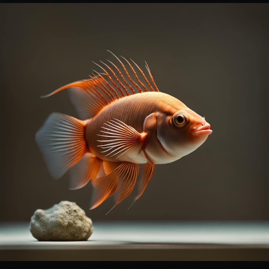 Hyperrealistic Fish Symphony in Maximalist Style