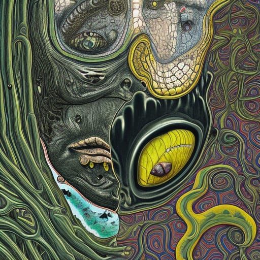 Scuba Mr. Bean: A Lowbrow Spooky Portrait