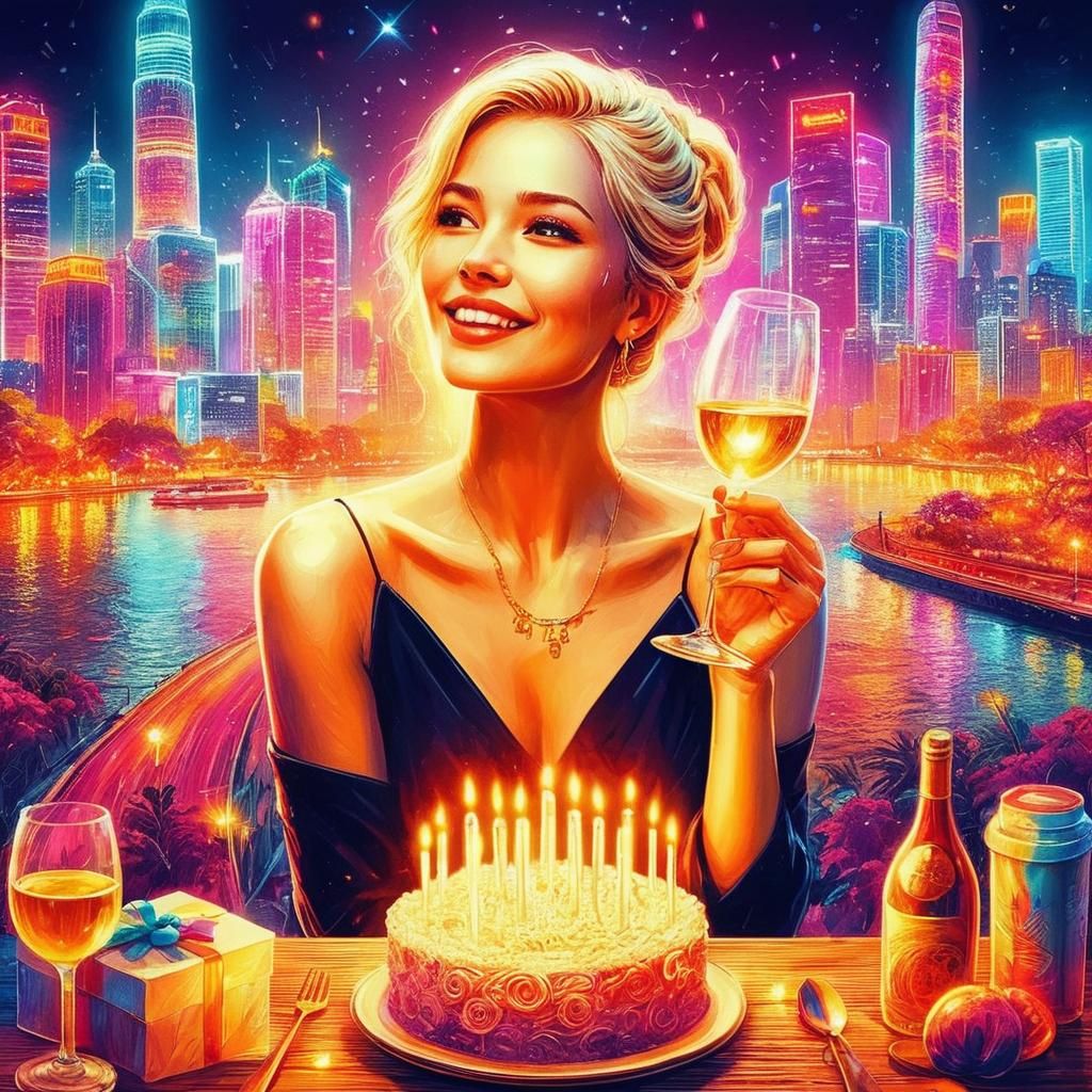 Shenzhen Birthday Celebration with Neon Glow