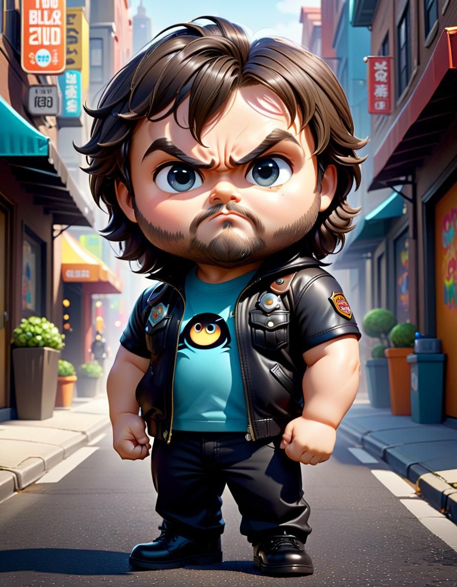 Ultra-Adorable Chibi Character with Exaggerated Features