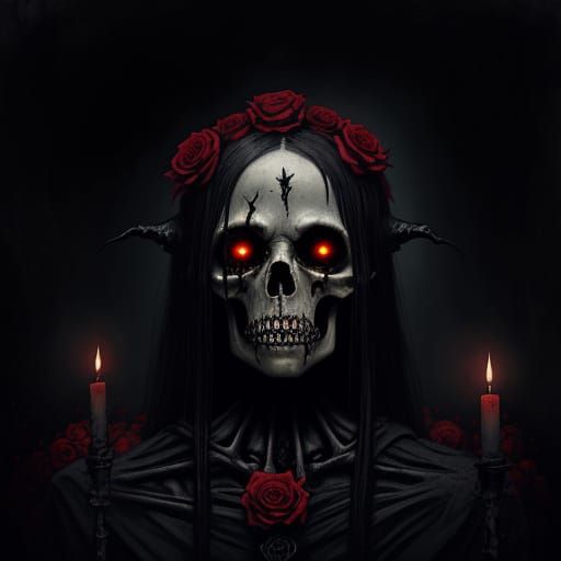 Macabre Gothic Demon in Dark Fantasy Art