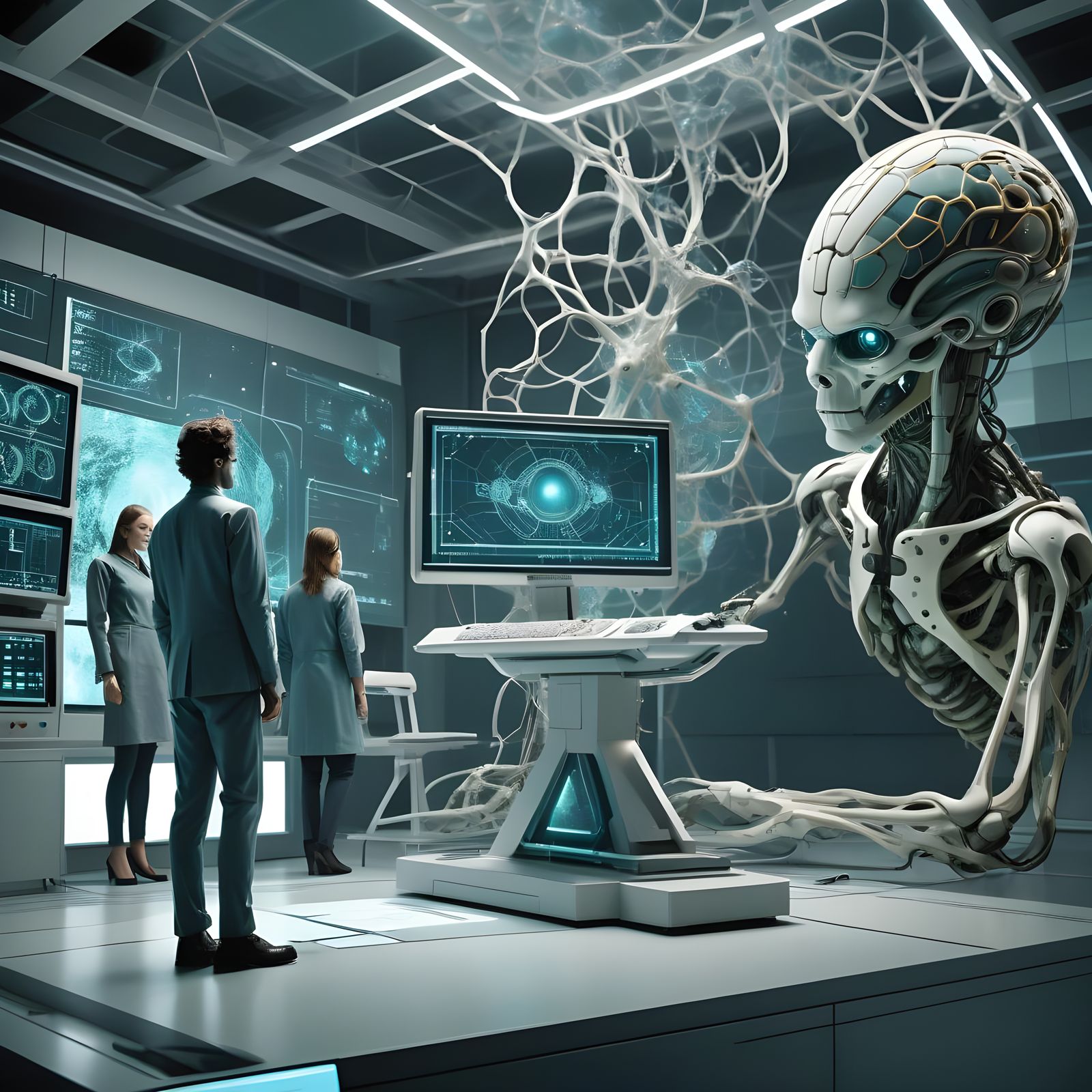 Surreal Dream Architect Lab in Sci-Fi Style