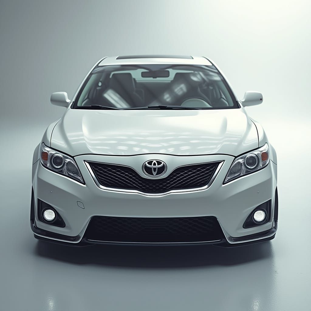 Pearl White Toyota Camry in Sleek Wide-Body Design