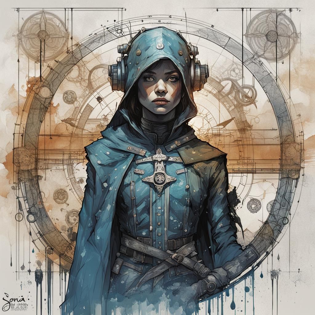 Ultrarealistic Sonja Blade Digital Acrylic Painting