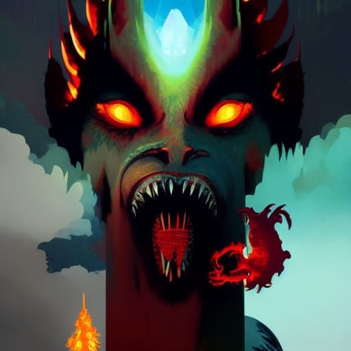 Fire and Ice Sharks Clash in Detailed Art