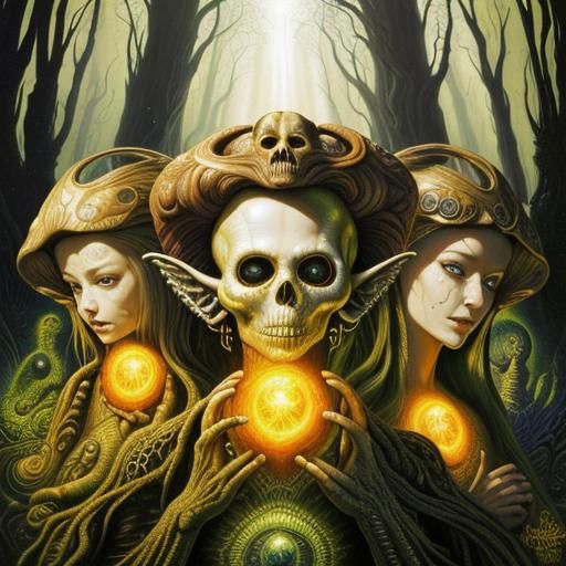 Surreal Alien Life Forms in Psychedelic Fractal Art