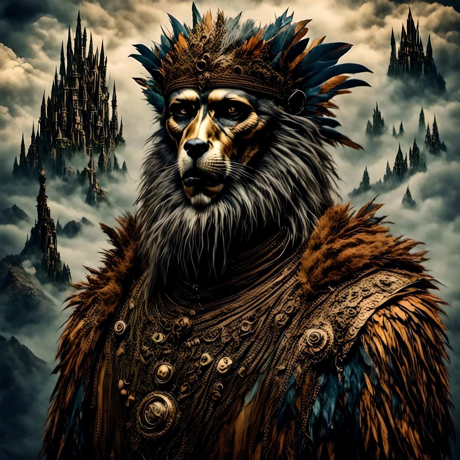 Hybrid Creatures Portrait in Greg Rutkowski Style